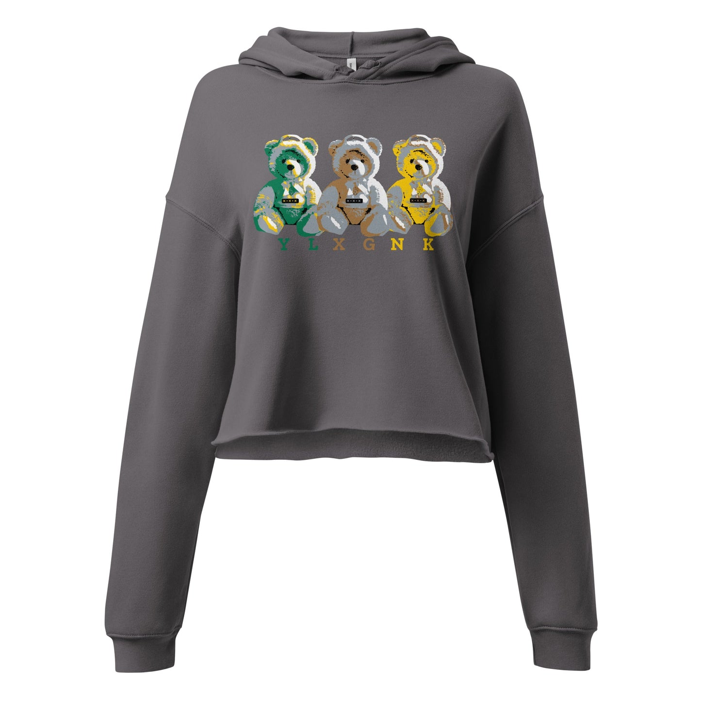 3REE Bear Besticktes Crop Hoodie – Stilvoll & Premium | YLXGNK | Bella + Canvas 7503 - Women's Crop Sweatshirt - 1840767_9648