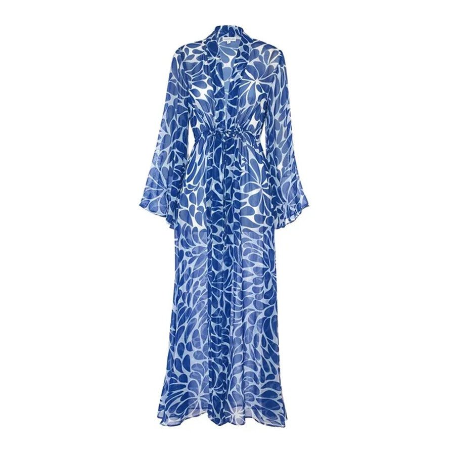 Französischer Retro - Badeanzug für Damen – Blaues Streifenmuster - FB4762DC64024457ACAA06ED5E6FE759