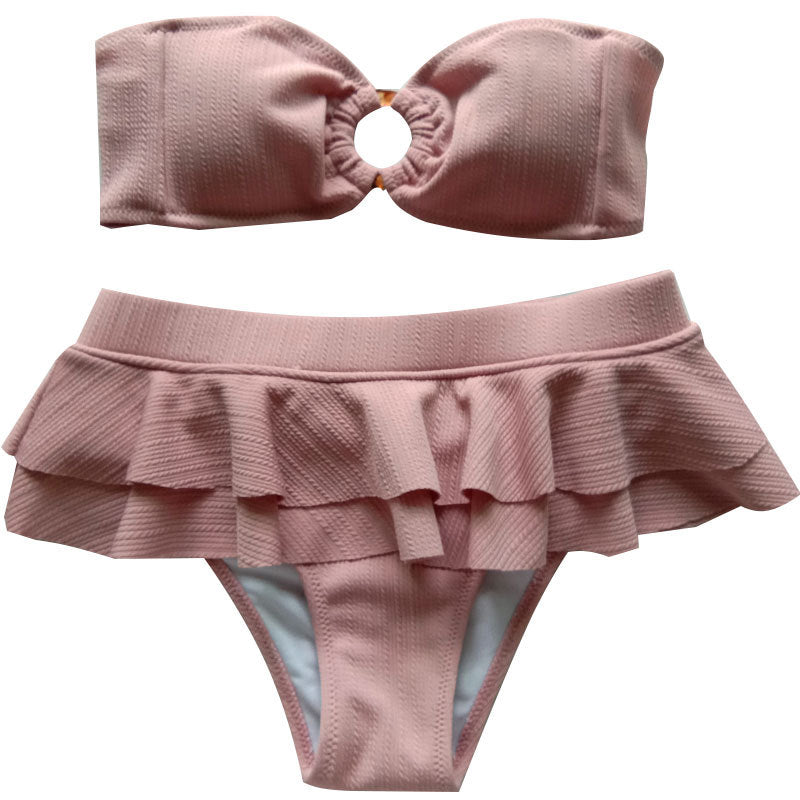 Sexy Bandeau Bikini – Europäisch - Amerikanischer Stil für Damen in Pink oder Schwarz - 7965AB7526EF48989EDF80955FCCDAA9