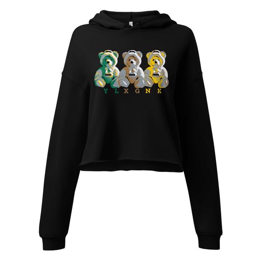 3REE Bear Besticktes Crop Hoodie – Stilvoll & Premium | YLXGNK | Bella + Canvas 7503 - Women's Crop Sweatshirt - 1840767_9633