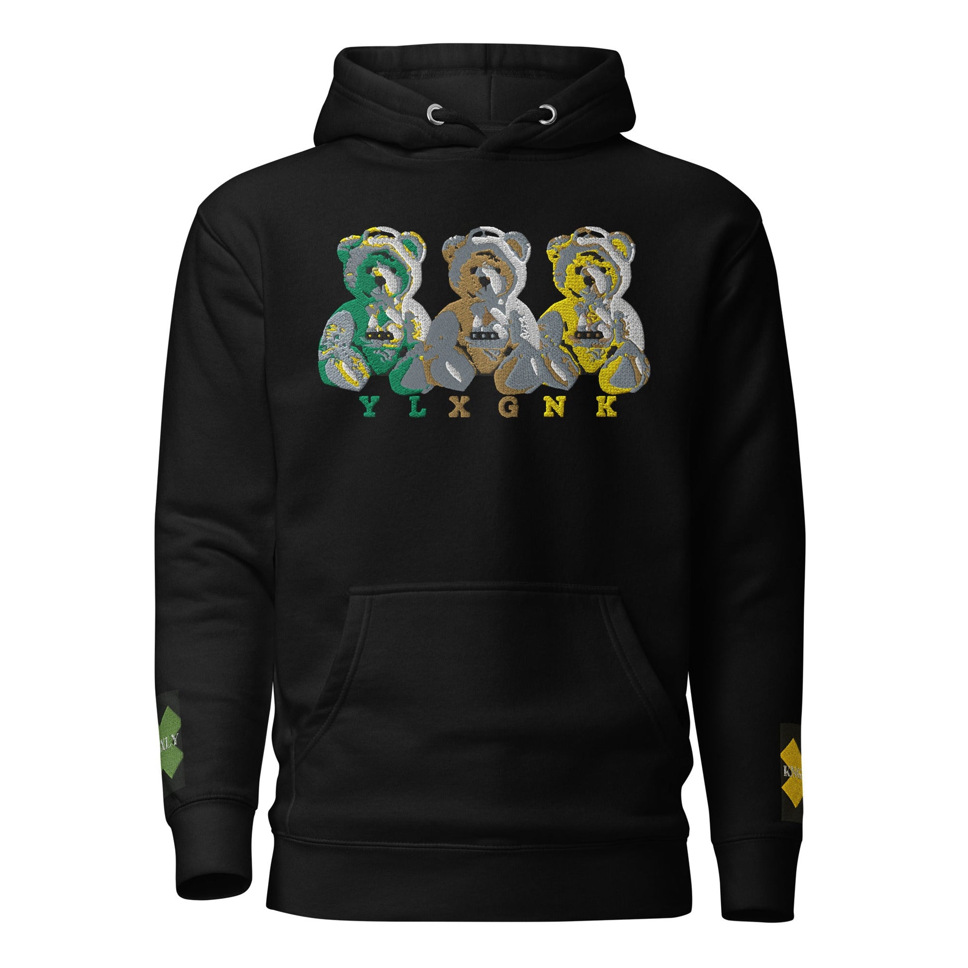 3REE Bear Unisex Hoodie mit Stickerei am Ärmel - 8540746_10779