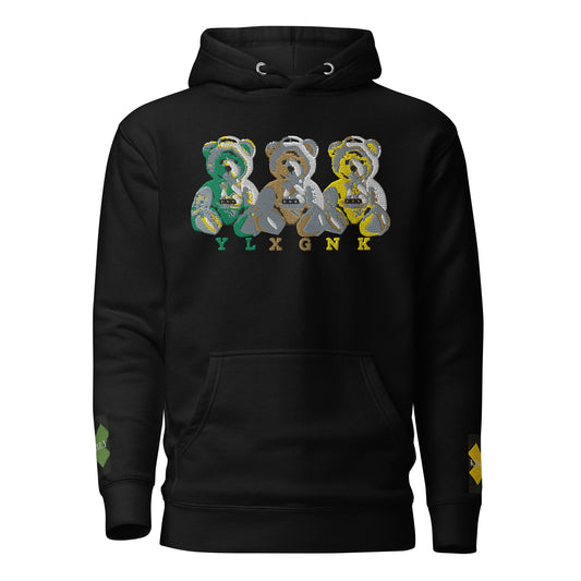 3REE Bear Unisex Hoodie mit Stickerei am Ärmel - 8540746_10779