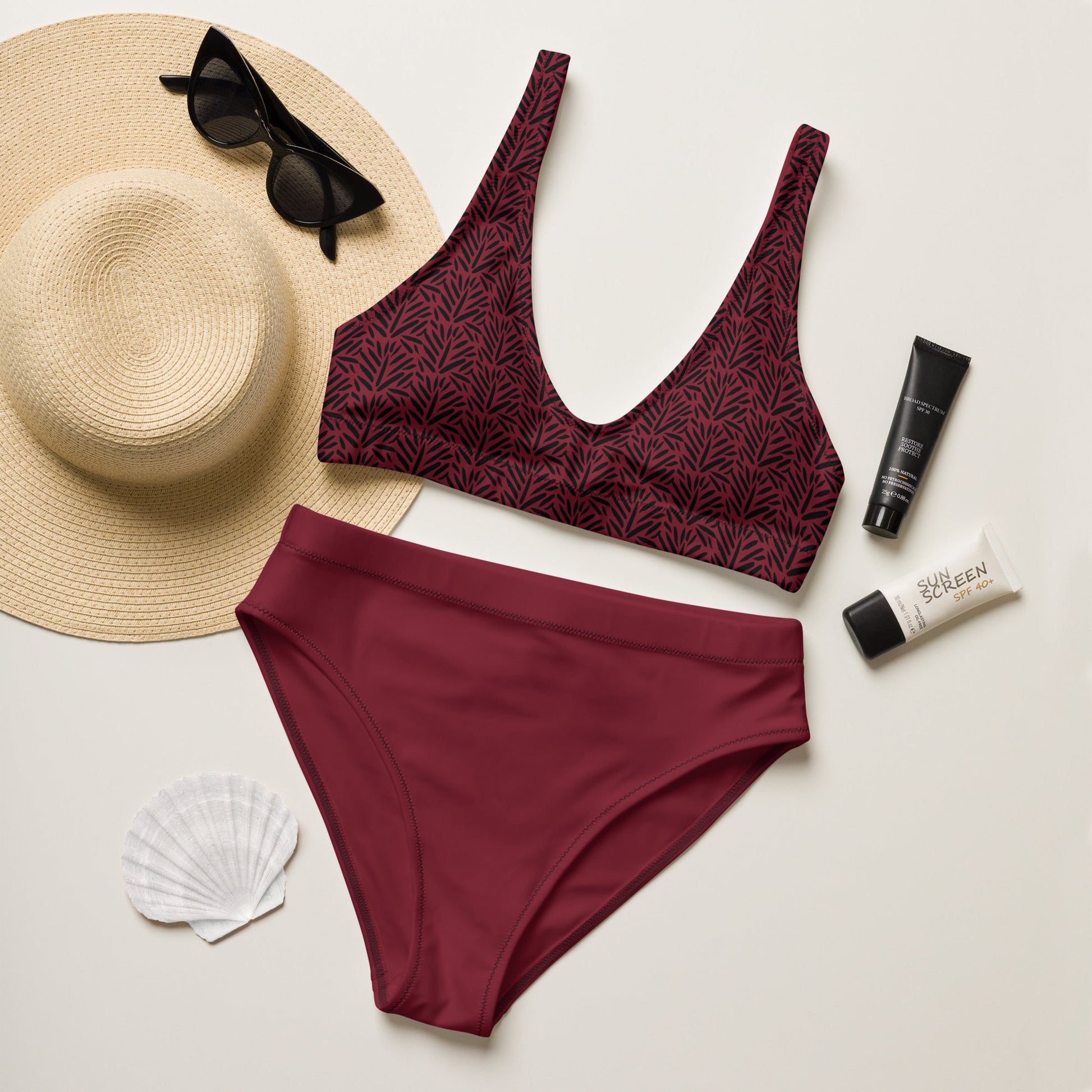 KNGXLY - High - Waisted Bikini – Eco - Friendly, Flattering Fit, Custom Design - 4887725_12028