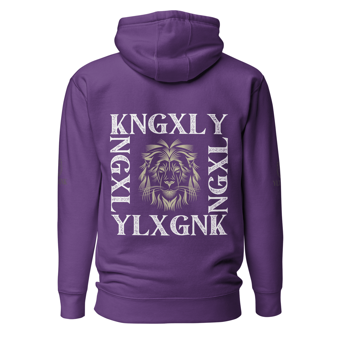 KNGXLY Unisex Hoodie – Auffälliges Löwenkopf - Rückenprint - 5004906_13911