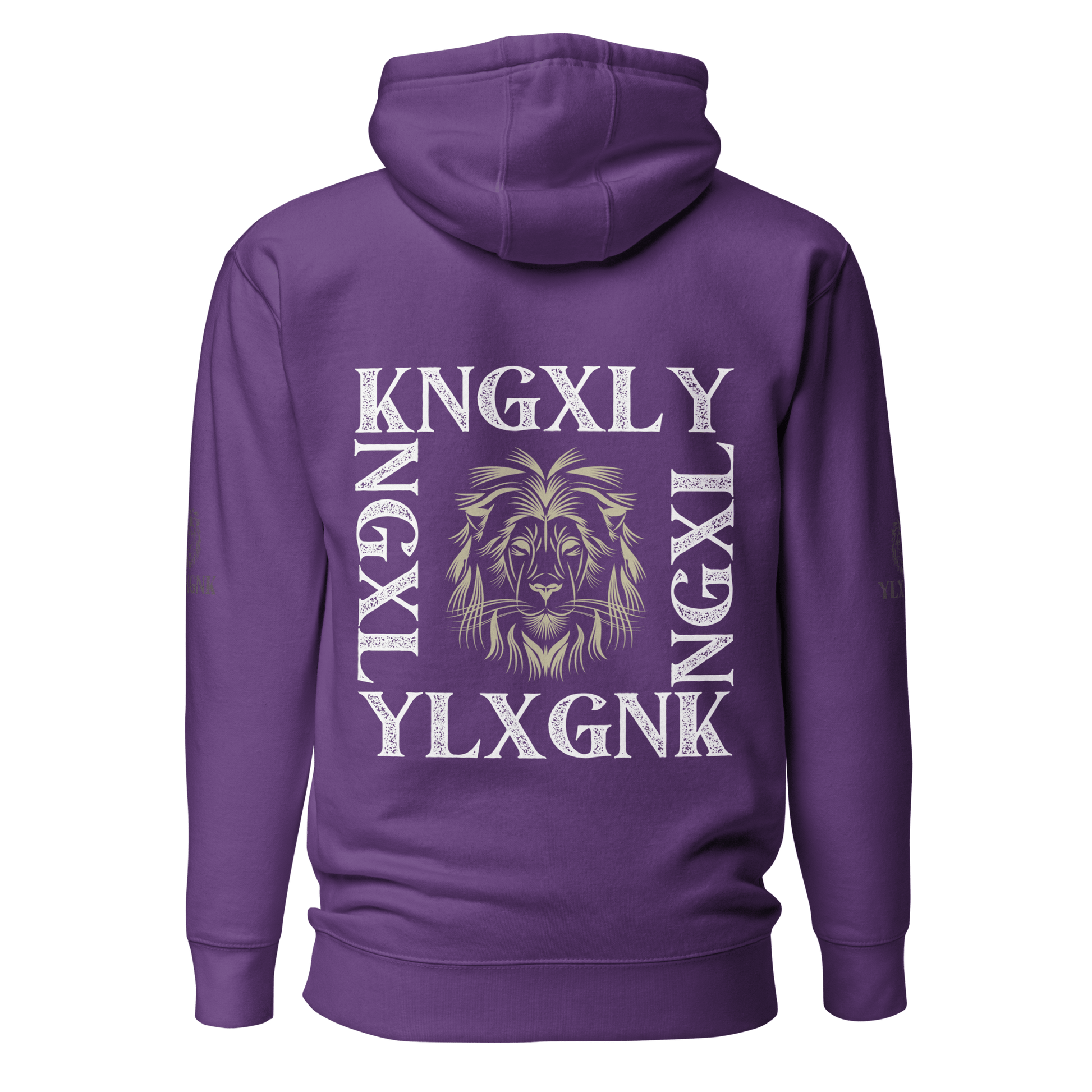 KNGXLY Unisex Hoodie – Auffälliges Löwenkopf - Rückenprint - 5004906_13911