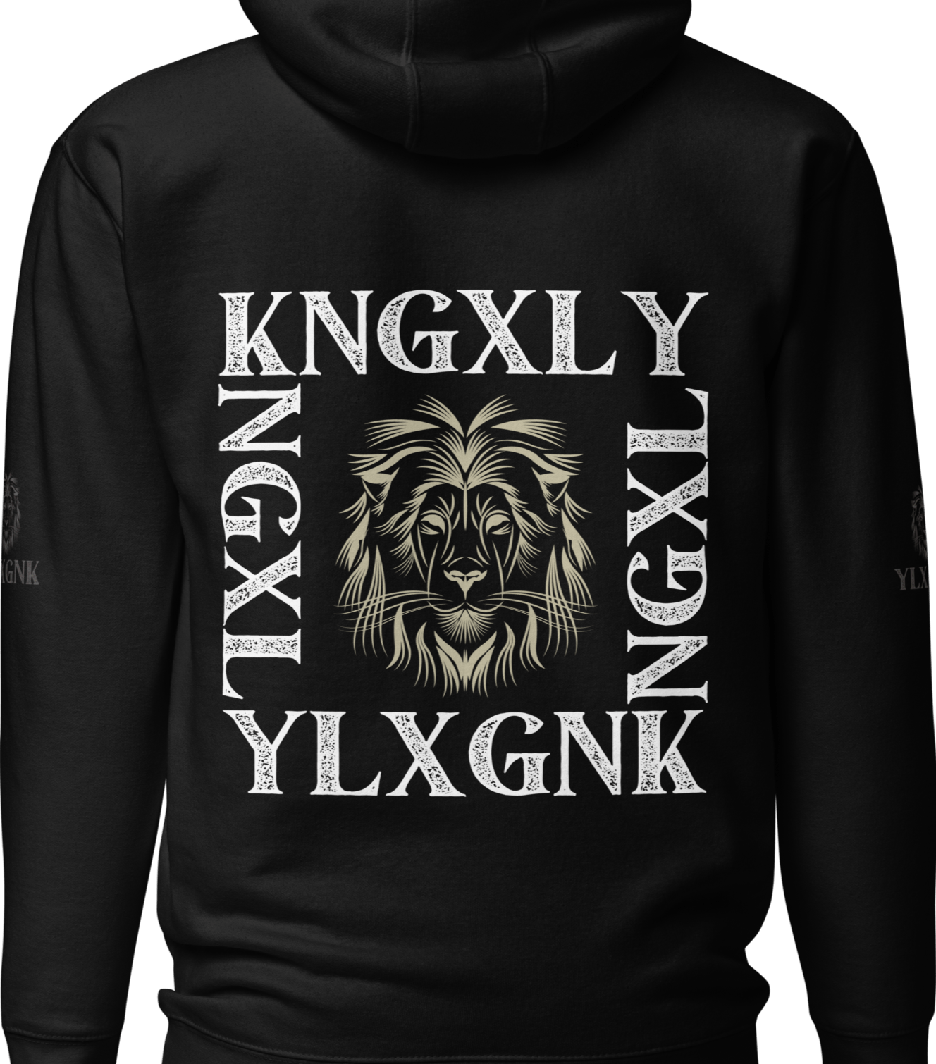 KNGXLY Unisex Hoodie – Auffälliges Löwenkopf - Rückenprint - 5004906_13911