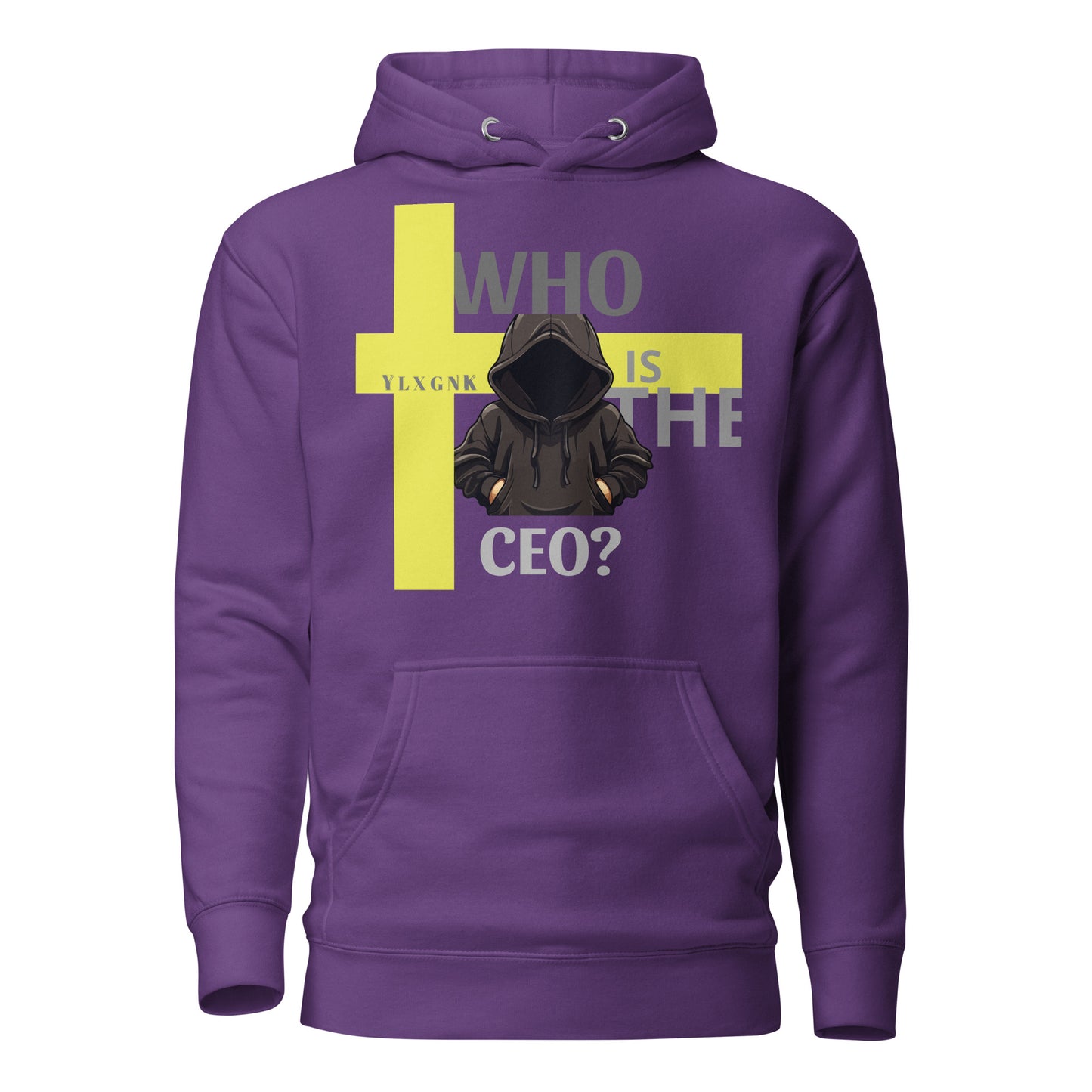 Who is the CEO merch Hoodies-purple-front- by YLXGNK